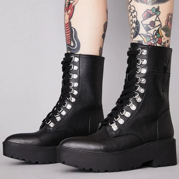 Widow Hateful Prayers Combat Boots - Picture 7 of 7